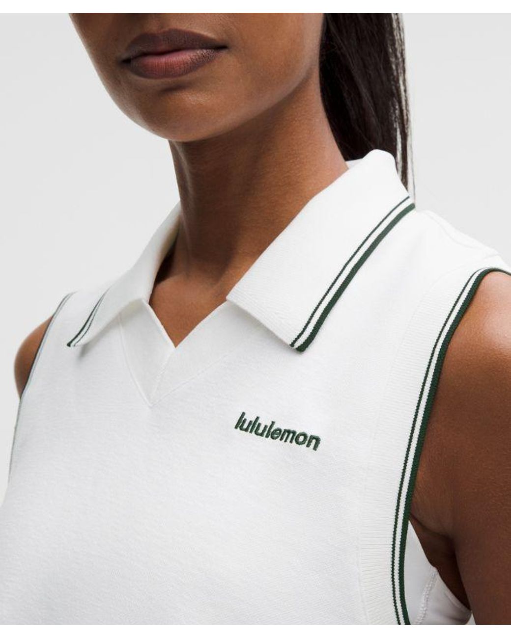 lululemon athletica White – Golf Vest – Cotton-Blend – – Size Medium