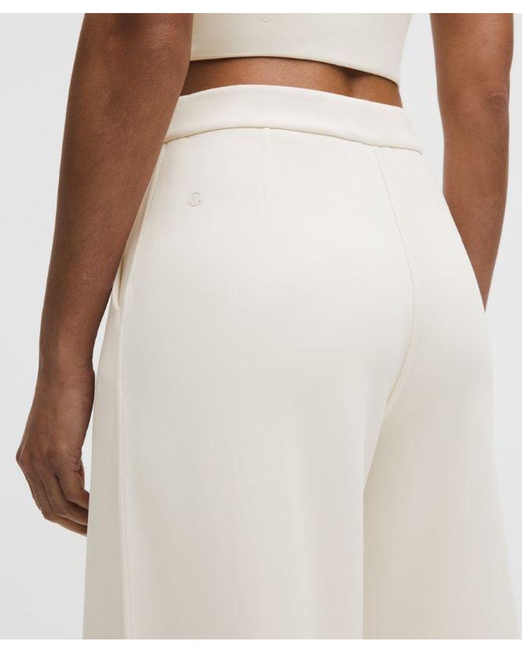 lululemon athletica White Softstreme Pintuck High-Rise Wide-Leg Pant