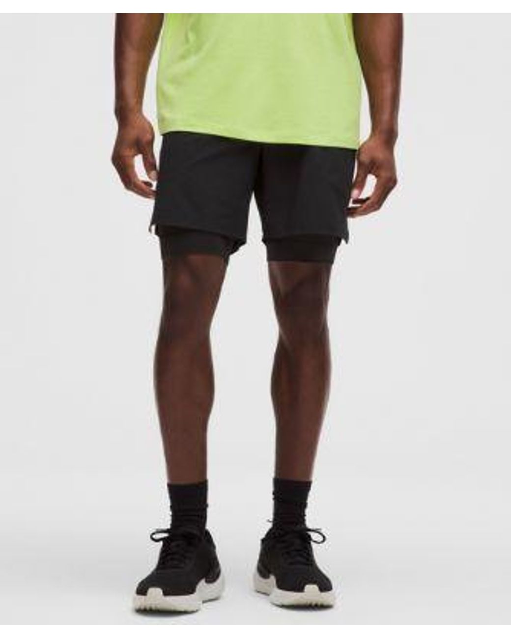 lululemon athletica Black License To Train Lined Short 7" for men