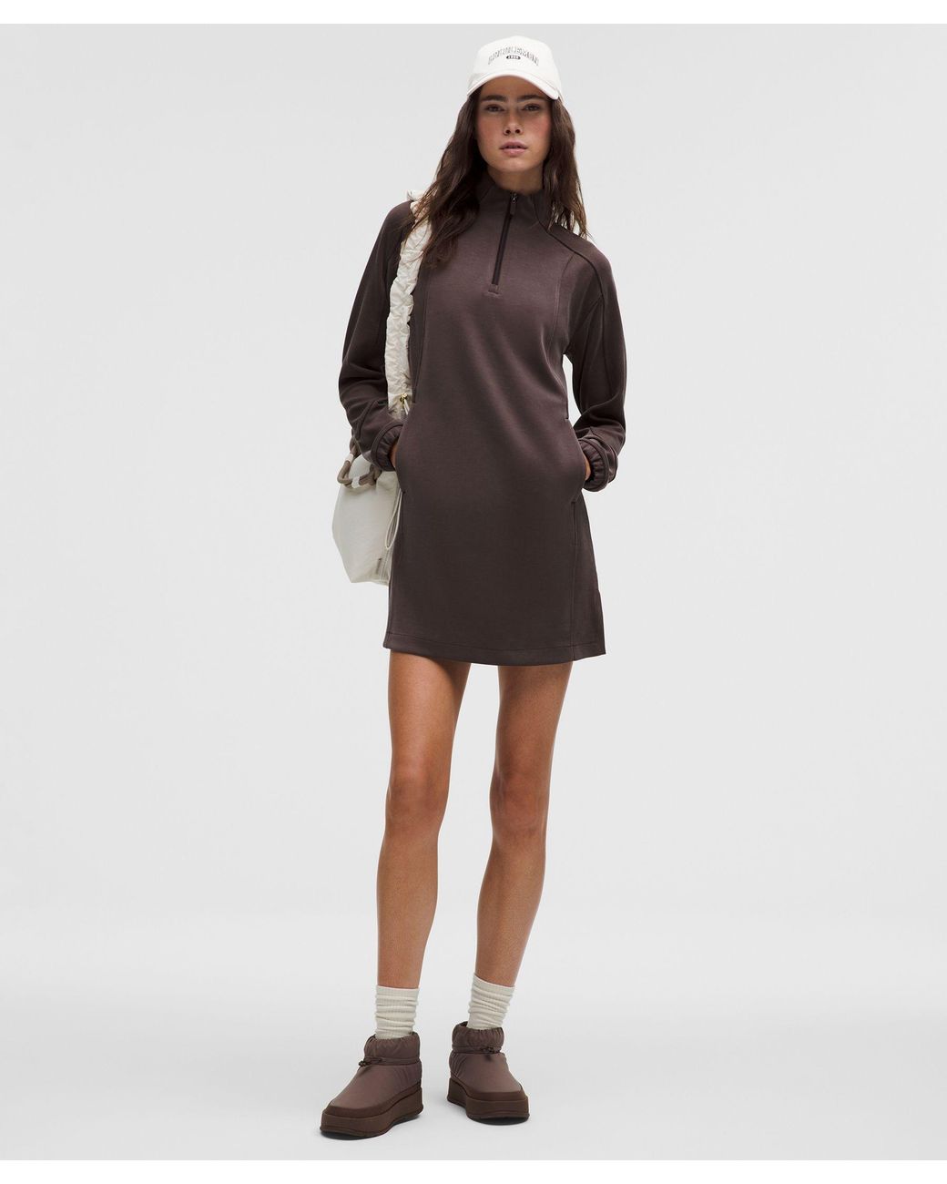 knee length dresses for ladies Brushed Softstreme Half Zip