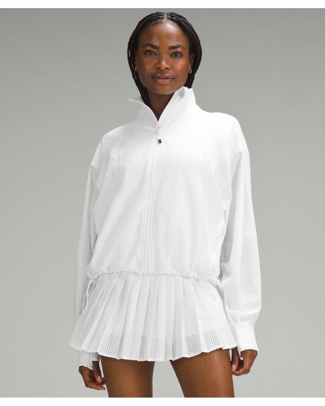 Lululemon white jacket with hood hotsell