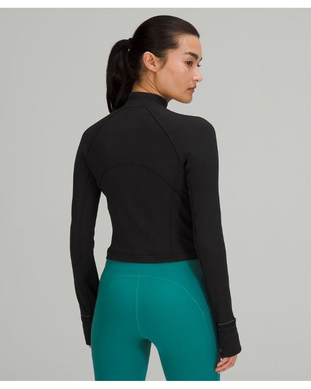 lululemon athletica Black It's Rulu Cropped Half Zip