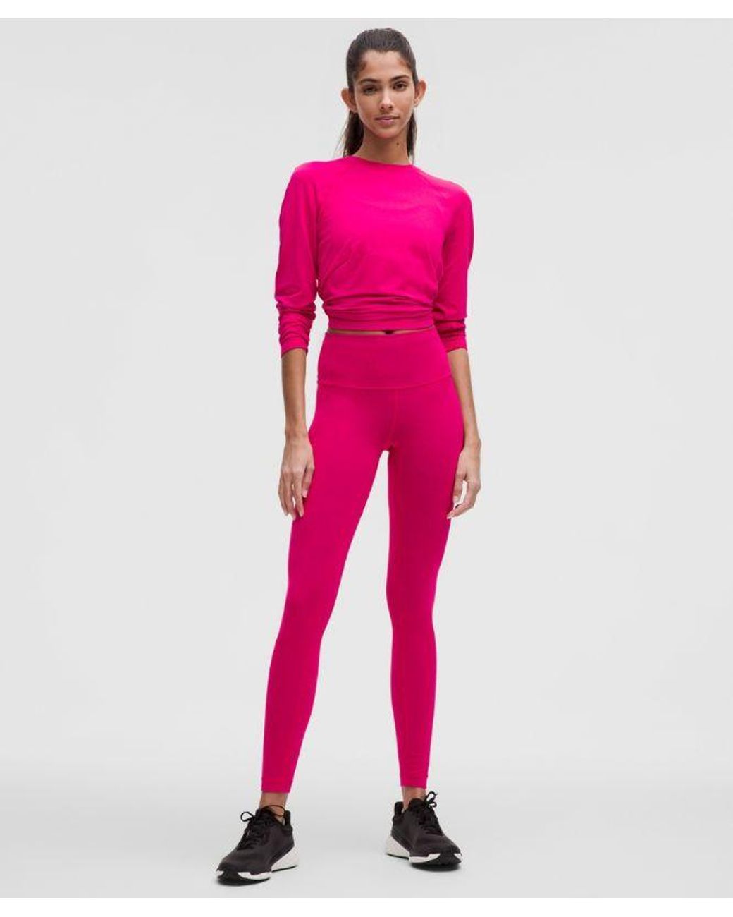 lululemon athletica Pink Wunder Train High-Rise Tight 28"
