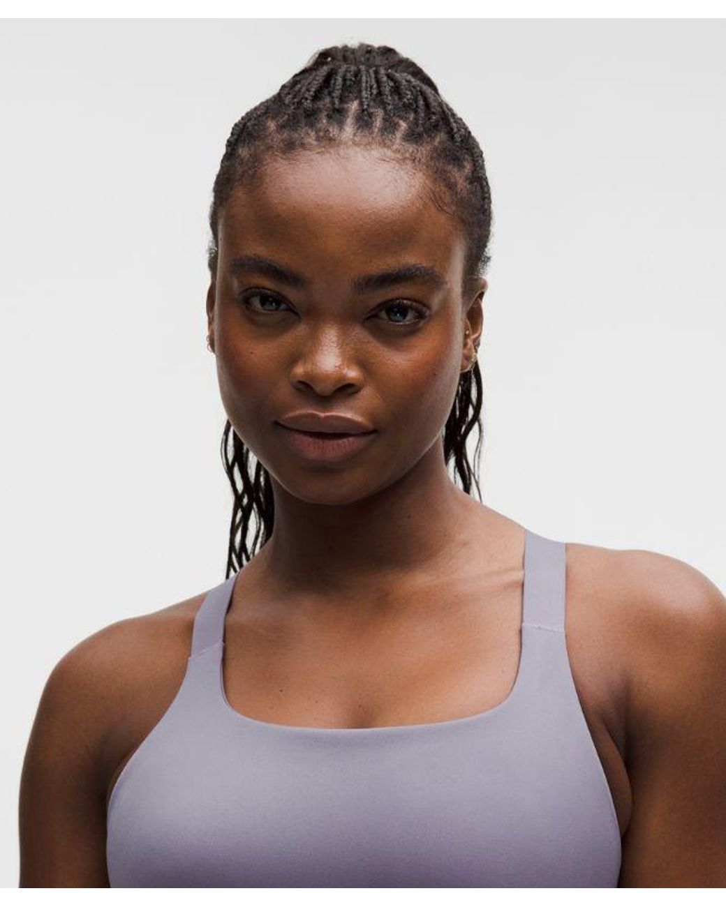 lululemon athletica Purple – Ultralu Square-Neck Workout Sports Bra Medium Support, D/Dd Cup – – Size 10