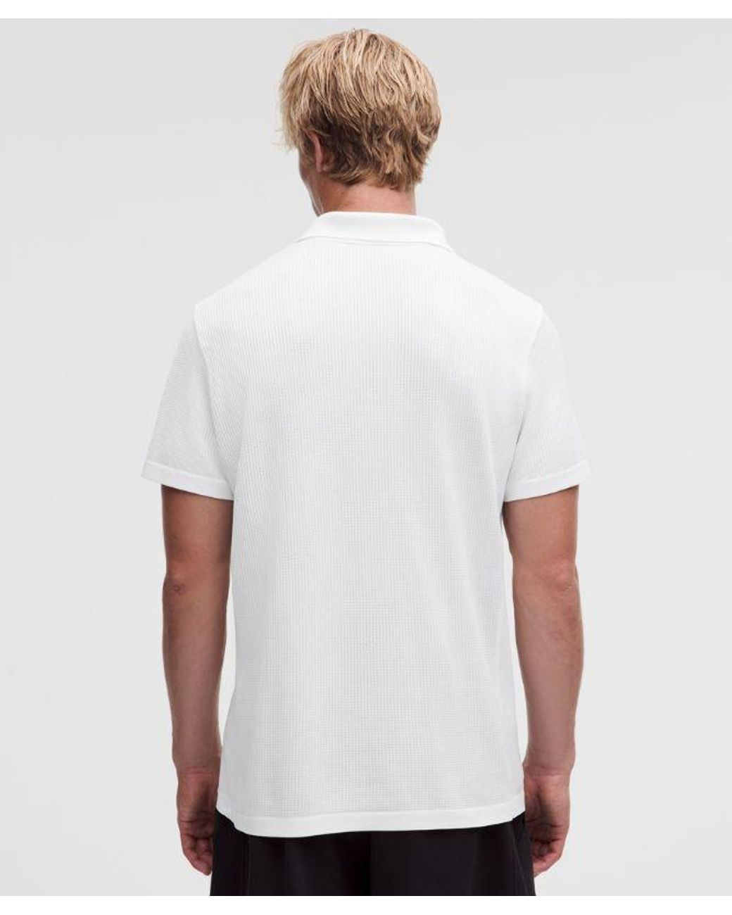 lululemon athletica White – Textured Seamless Polo Shirt – – Size Large for men
