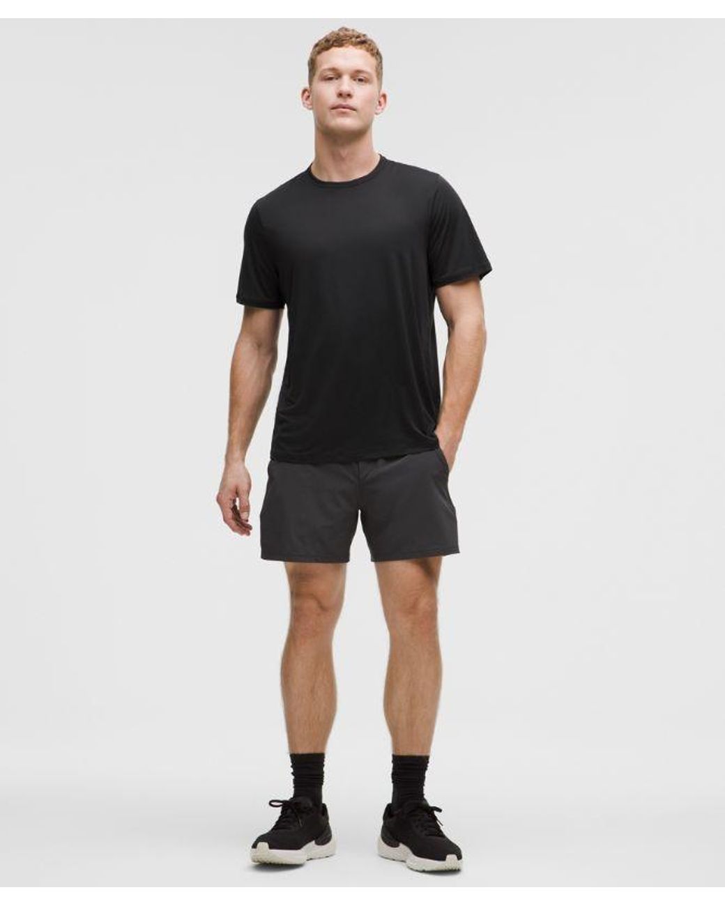 lululemon athletica Black – Mile Maker Run Crew Lightweight Short-Sleeve Shirt – – for men