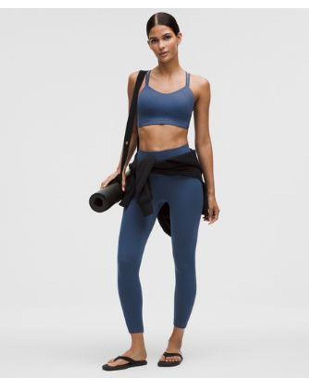 lululemon athletica Blue – Like A Cloud Longline Sports Bra Light Support, B/C Cup – – Size 12