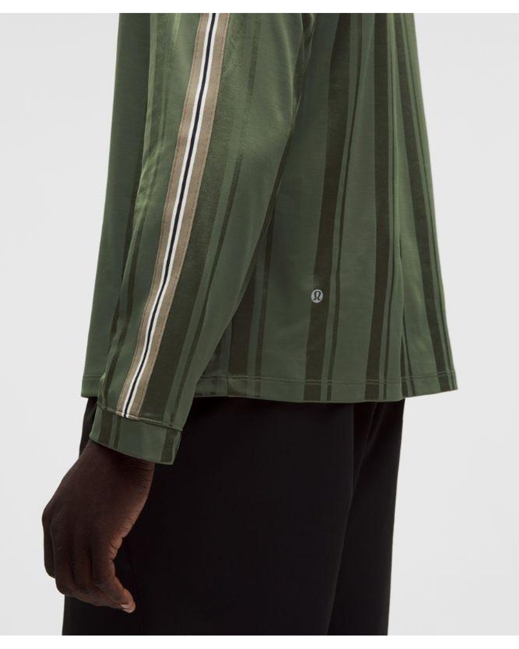 lululemon athletica Green – Knit Stripe Rugby Shirt – – Size Large for men