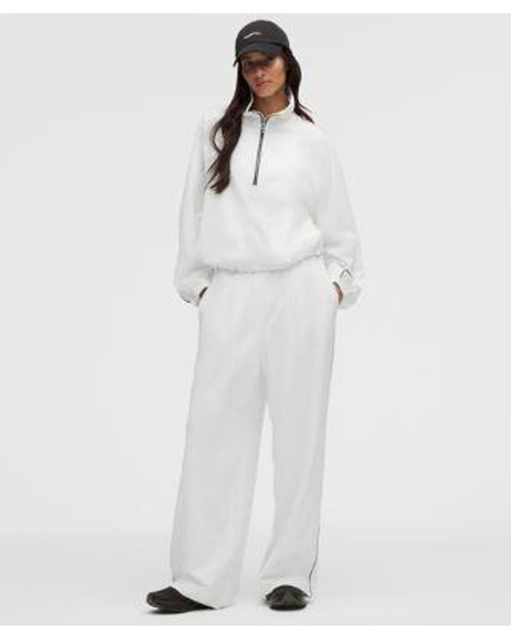 lululemon athletica White – Seersucker High-Rise Pleated Pants Regular – – Size Large