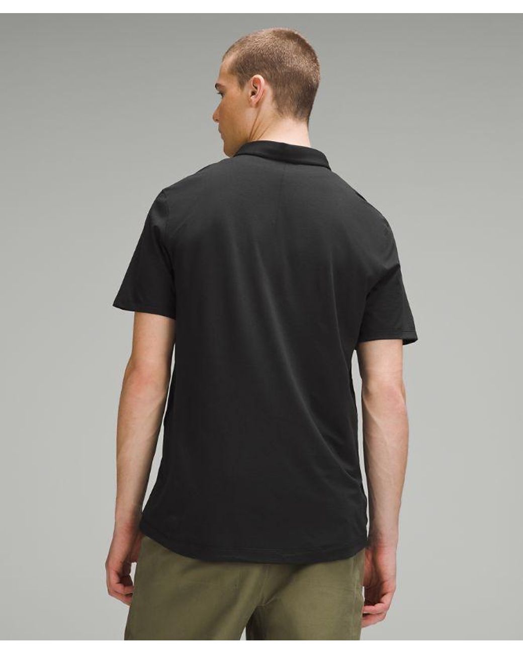 lululemon athletica Black – Evolution Short-Sleeve Polo Shirt – – Size Large for men