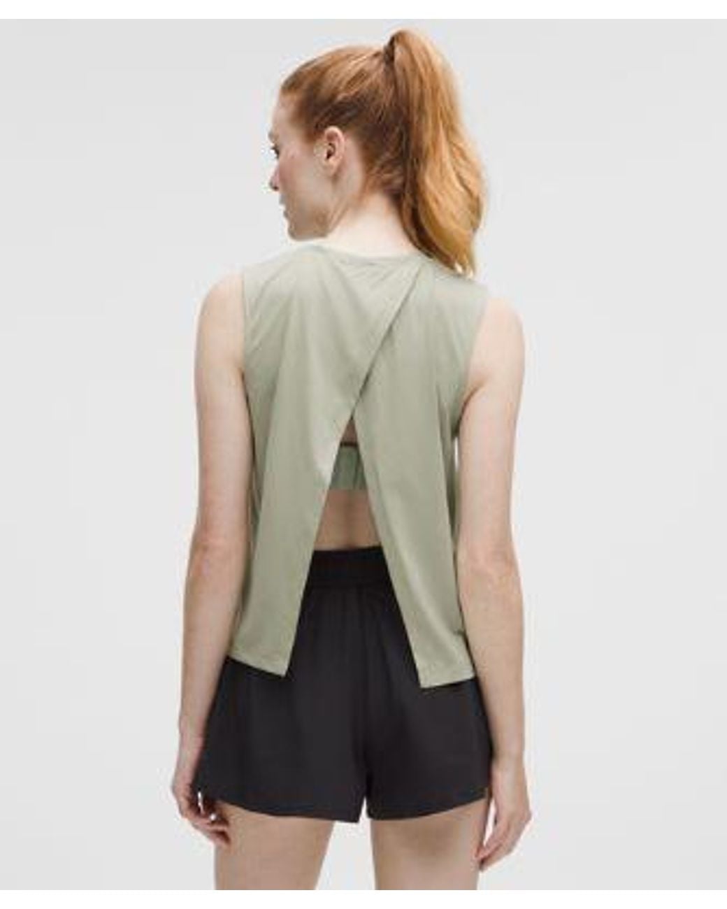 lululemon athletica Green – Pace Crush Cross-Back Graphic Tank Top – /Pastel – Size Large