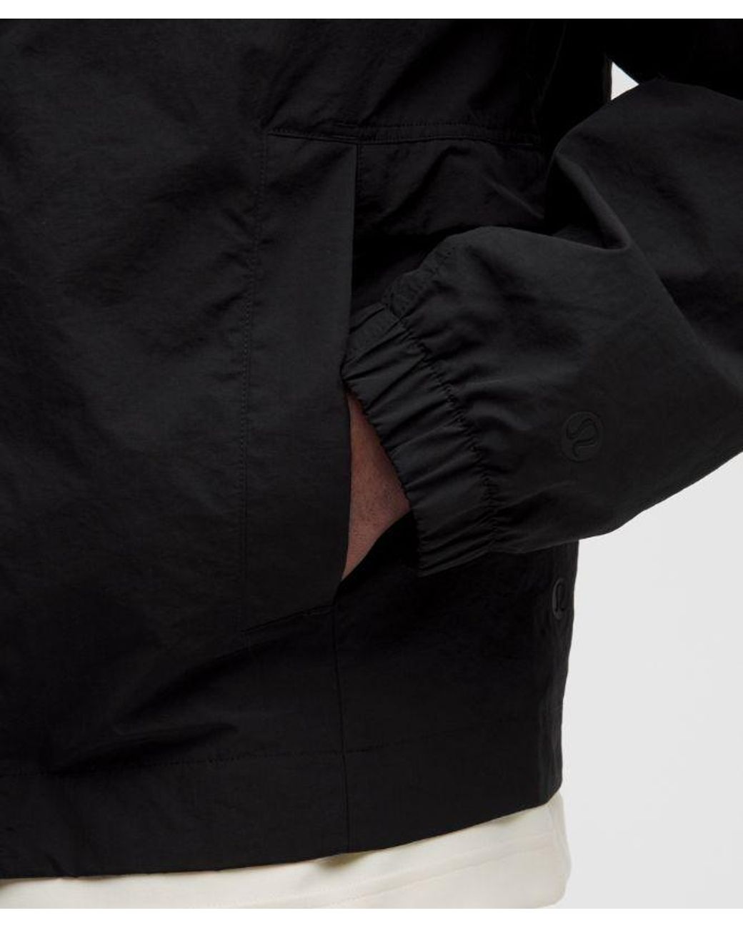 lululemon athletica Black Cotton-Blend Collared Jacket for men