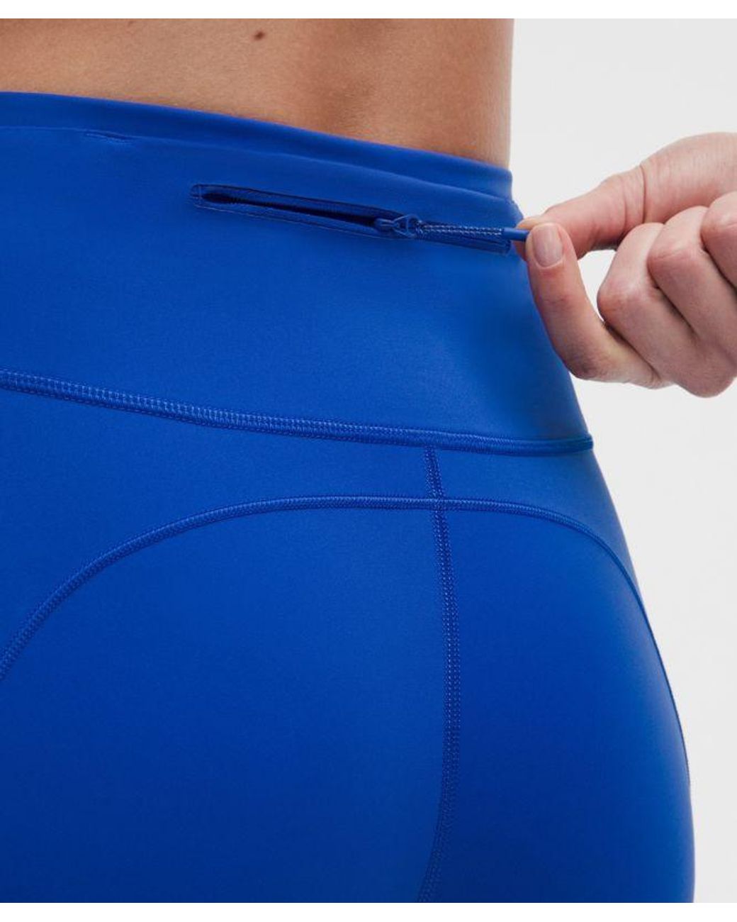 lululemon athletica Blue – Fast And Free 6-Pocket High-Rise Tight Leggings Design – 25" – – Size 4