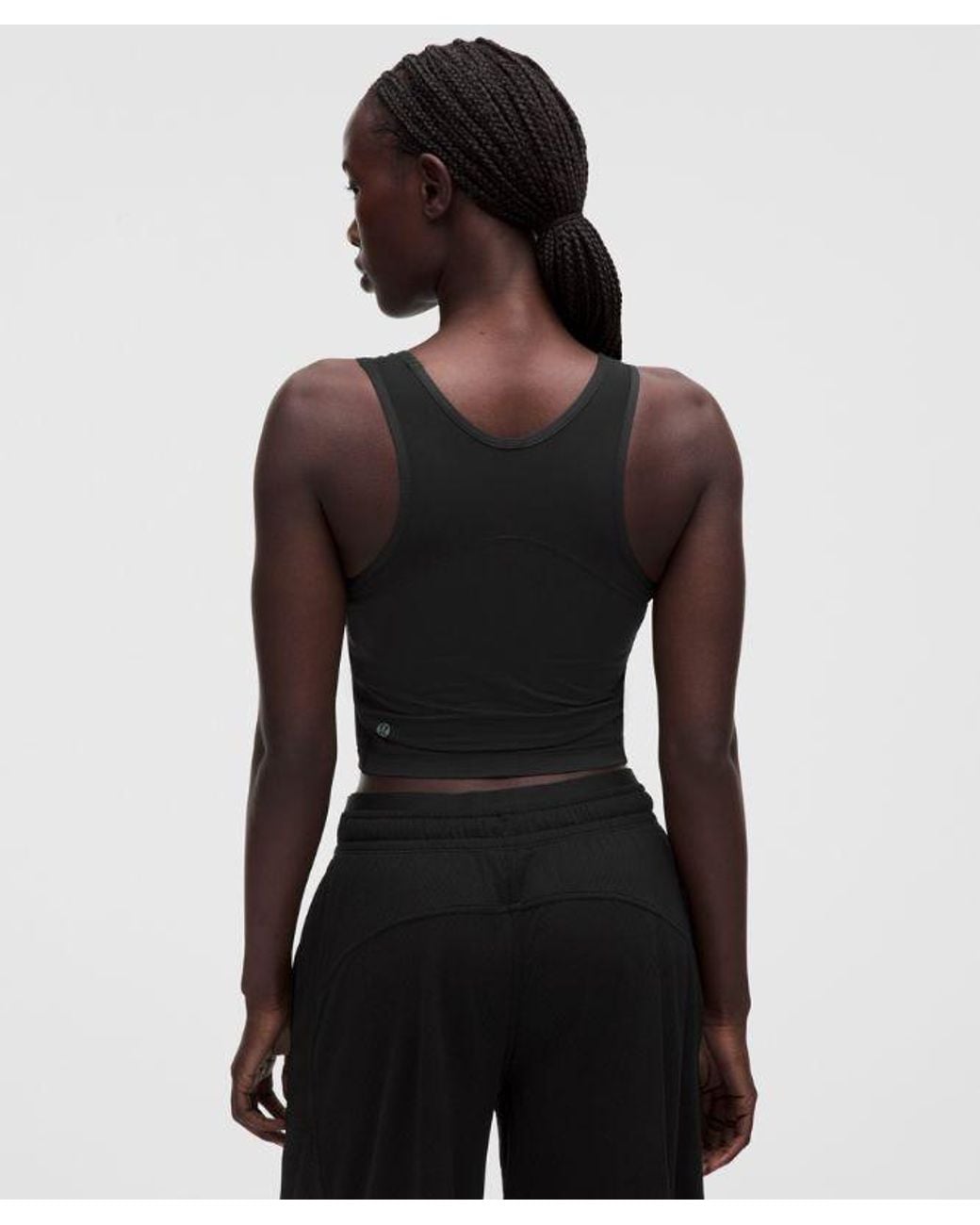 lululemon athletica Black – Mesh-Back Tank Top With Drop-In Pockets Light Support, B/C Cup – – Size Large