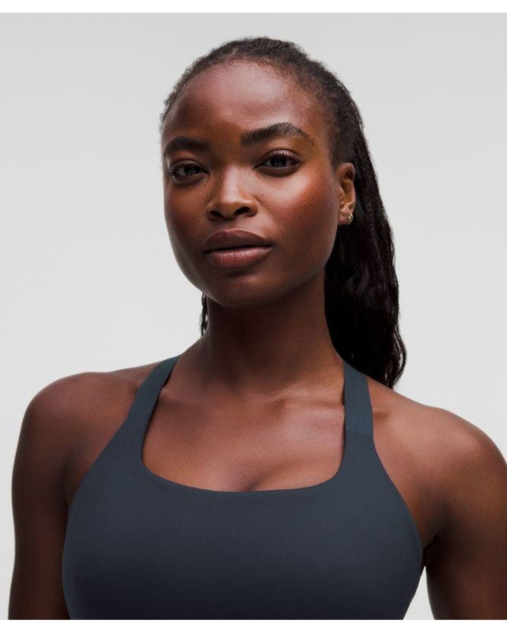 lululemon athletica Blue – Ultralu Square-Neck Workout Sports Bra Medium Support, D/Dd Cup – – Size 14