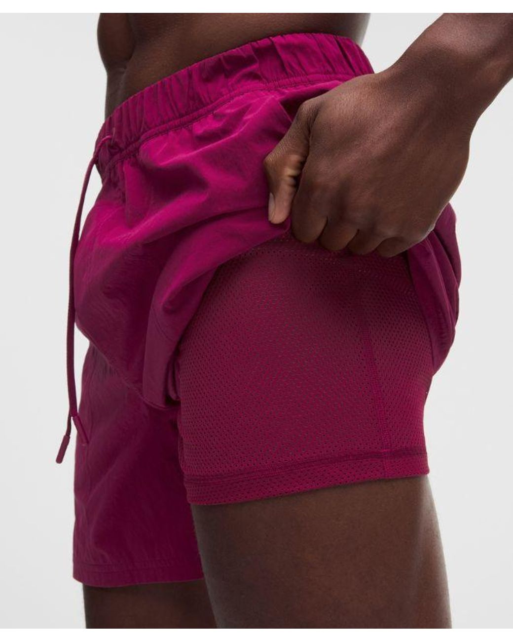 lululemon athletica Red Beach To Trail Lined Short 5" for men