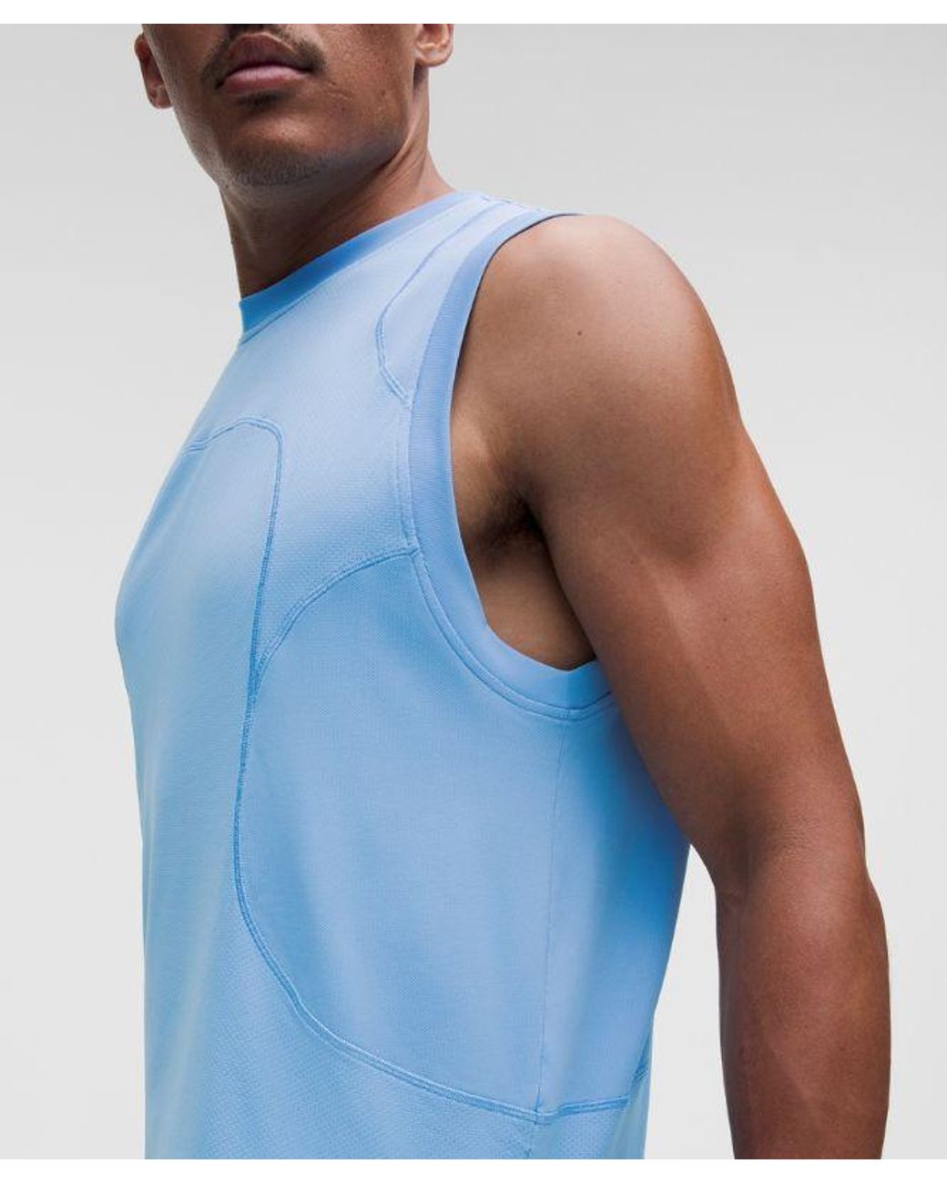 lululemon athletica Blue – Perforated Mesh Tank Top Slnsh Collection – – Size Large for men