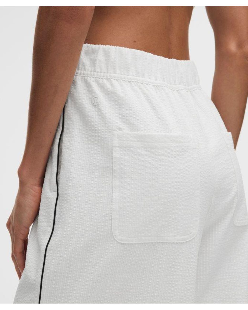 lululemon athletica White – Seersucker High-Rise Pleated Pants Regular – – Size Large