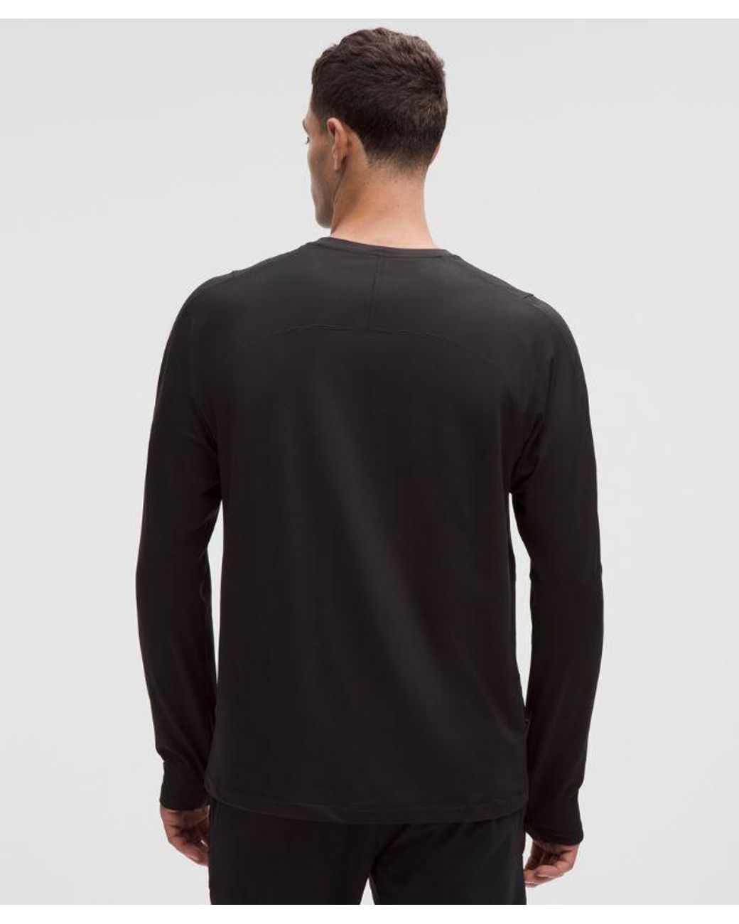 lululemon athletica Black – Rulu Crewneck Long-Sleeve Shirt – – Size Large for men