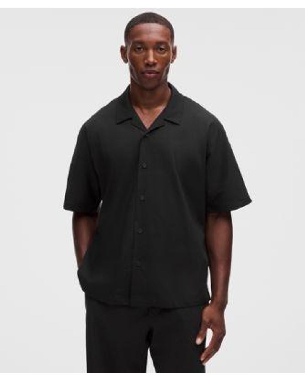 lululemon athletica Black Lightweight Camp-Collar Shirt for men