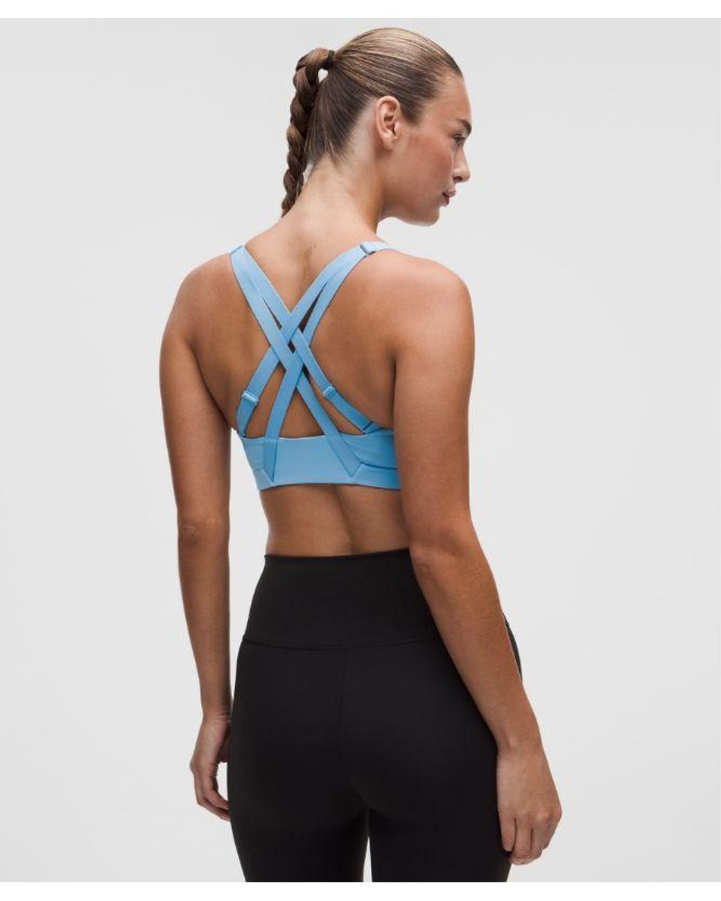 lululemon athletica Blue – Energy Zip-Front Sports Bra High-Support, B–G Cups – – Size 6