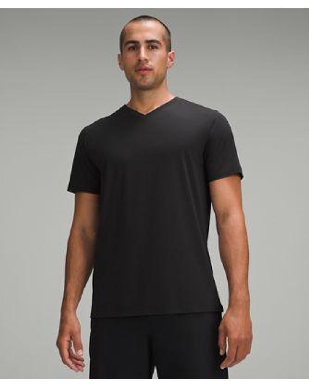 lululemon athletica Black Fundamental V-Neck T-Shirt for men