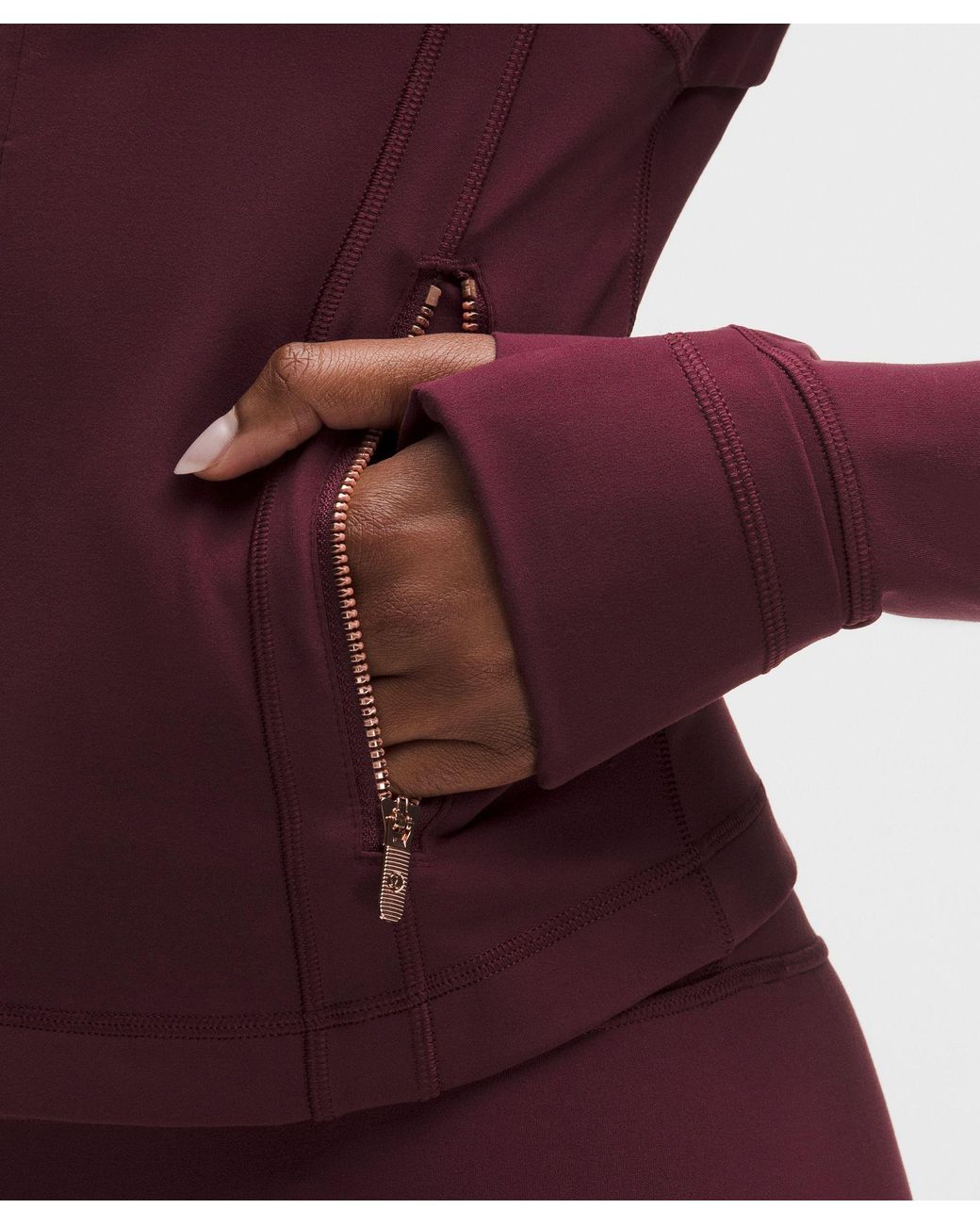 lululemon Define Cropped Jacket in Red | Lyst