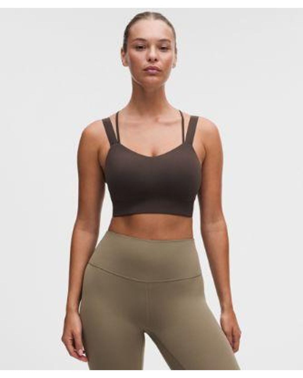 lululemon athletica Green – Like A Cloud Longline Sports Bra Light Support, D/Dd Cup – – Size 14