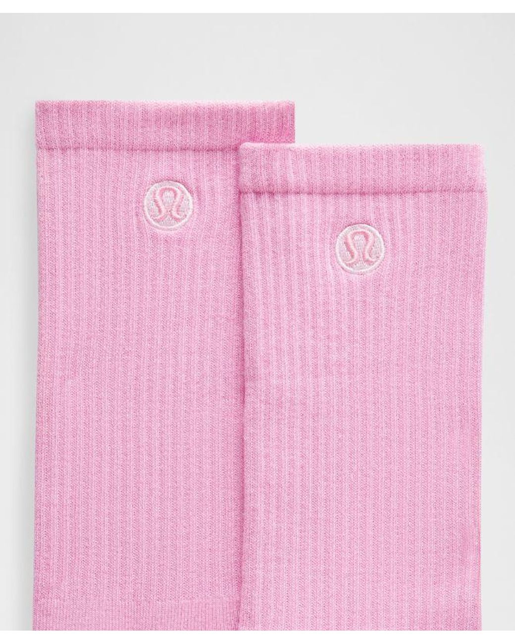 lululemon athletica Pink – Daily Essential Crew Socks 3 Pack – – Size Large