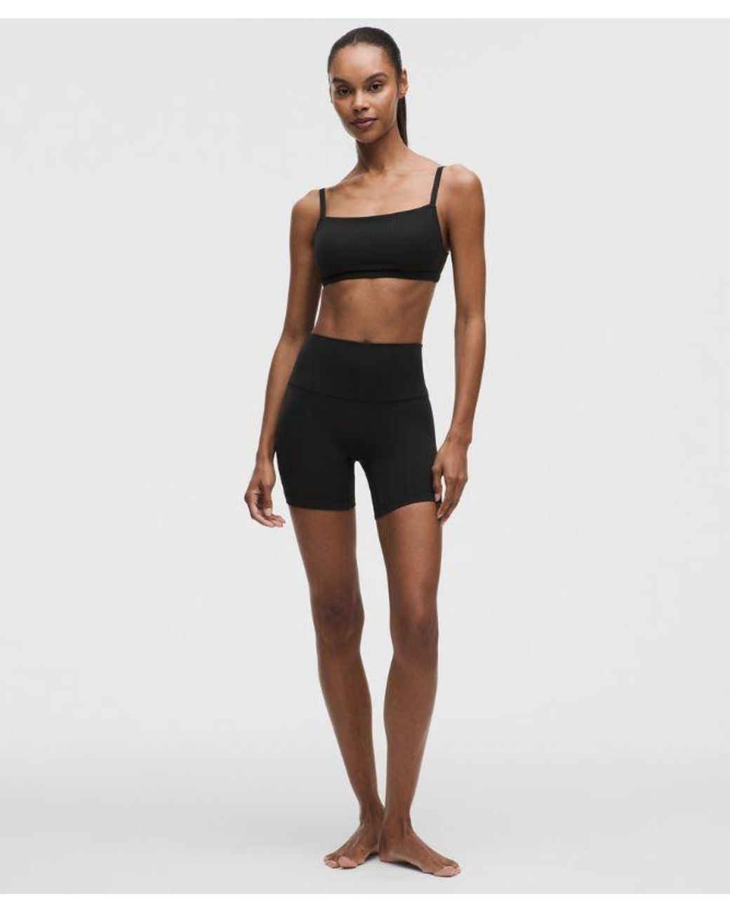 lululemon athletica Black – Ribbed Cami-Strap Sports Bra Light Support, B/C Cup – –