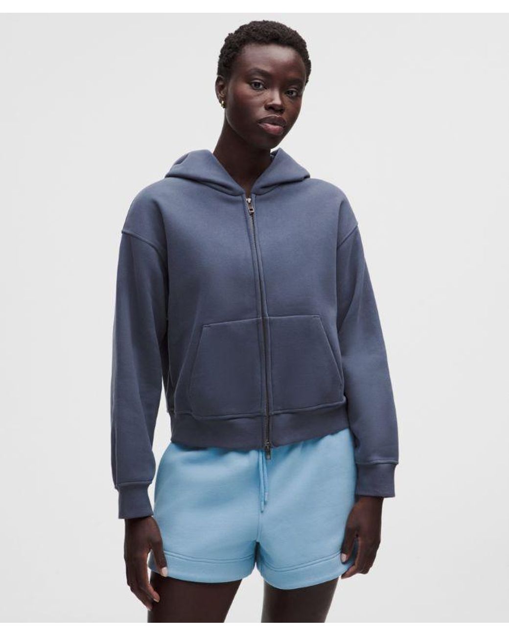 lululemon athletica Blue Steady State Superloft Full Zip Hoodie