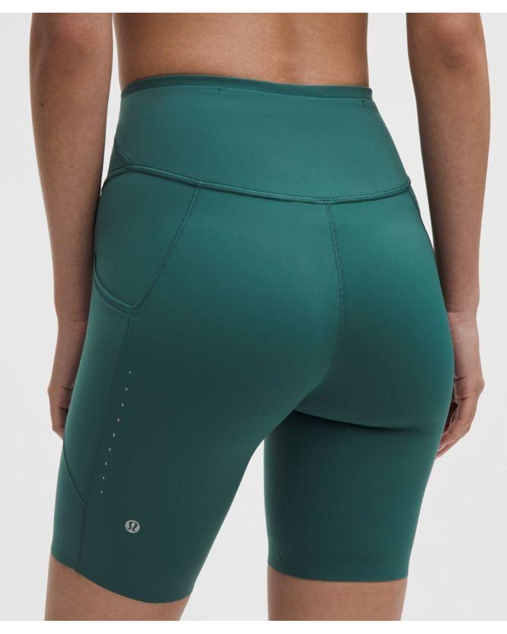 lululemon athletica Blue – Fast And Free High-Rise Shorts 5 Pocket – 8" – – Size 14