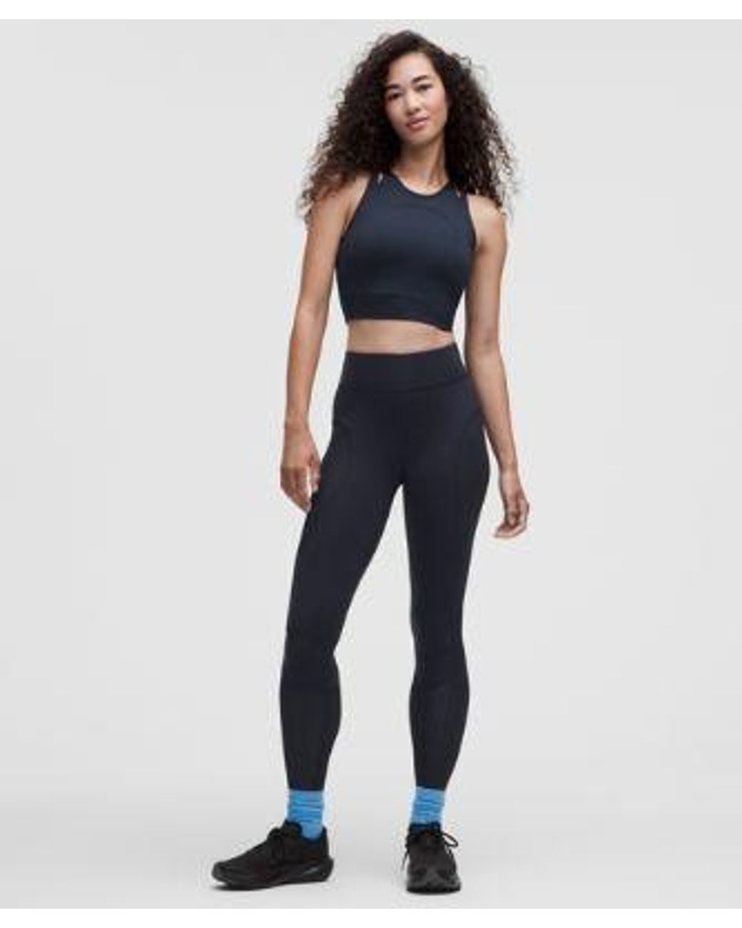 lululemon athletica Blue – Mesh Cut-Out Cropped Tank Top Slnsh Collection – – Size Large
