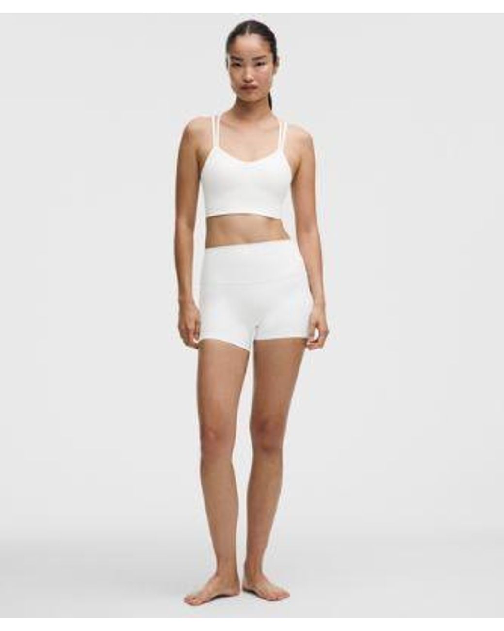 lululemon athletica White – Like A Cloud Longline Sports Bra Light Support, B/C Cup – – Size 14