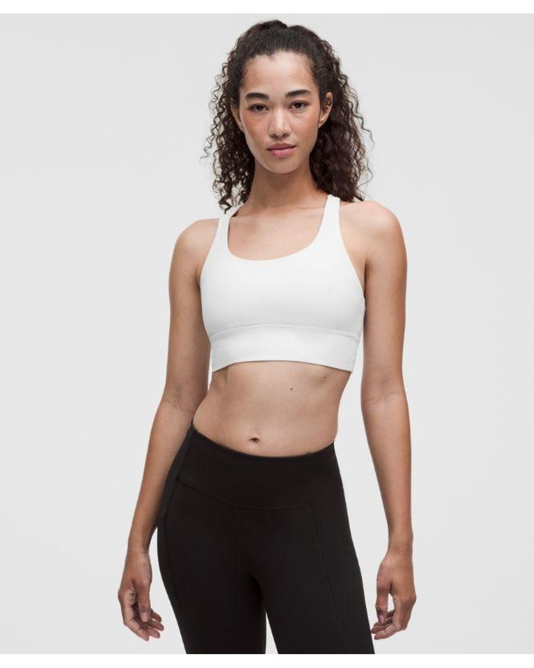 lululemon athletica White Energy Bra Medium Support, B-D Cups