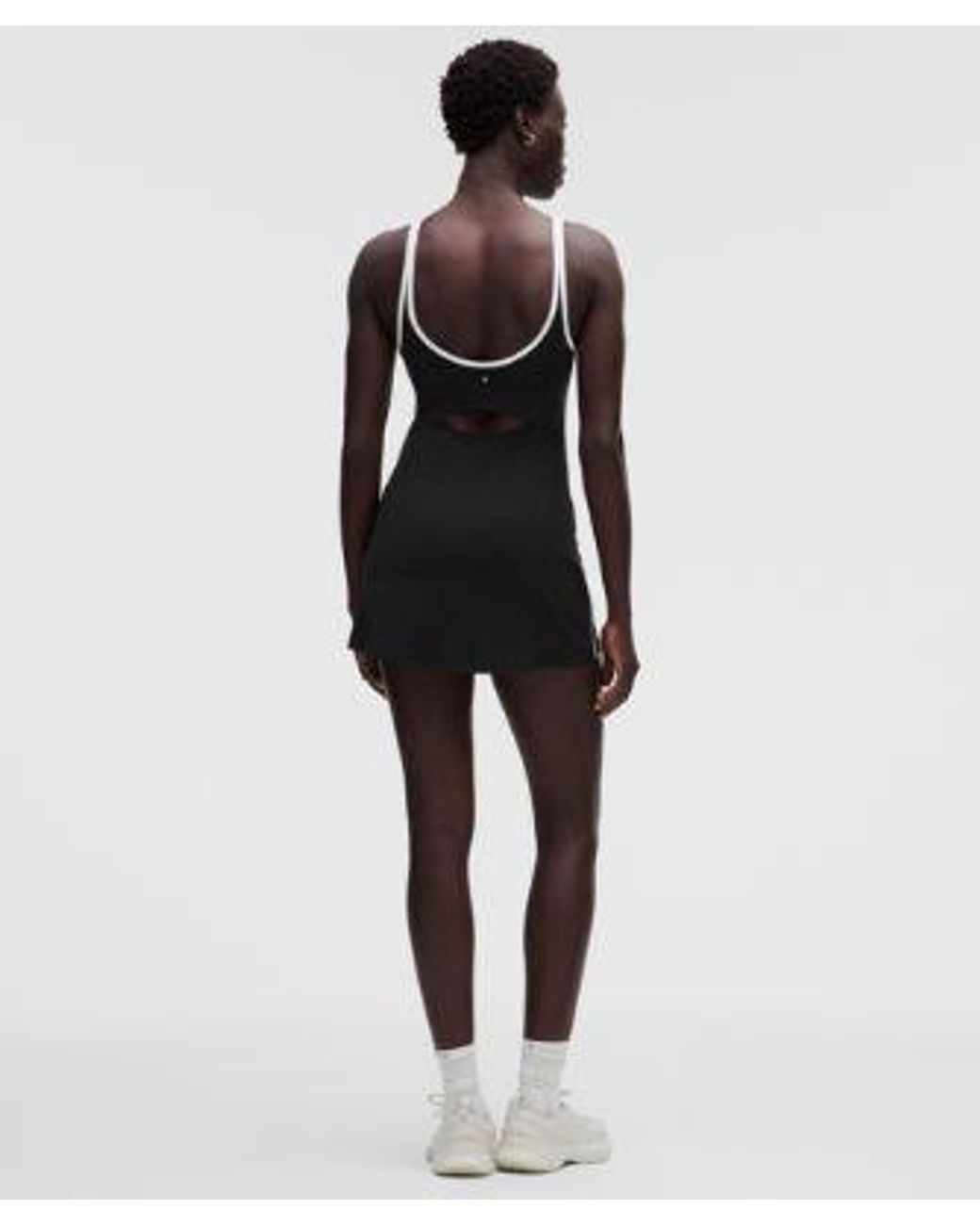 lululemon athletica Black Scoop-Neck Cutout Tennis Dress