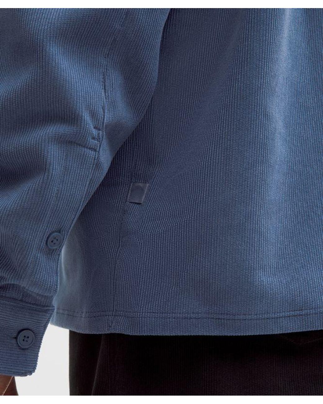 lululemon athletica Blue – Corduroy Relaxed-Fit Long-Sleeve Button-Up Shirt – – Size Small for men