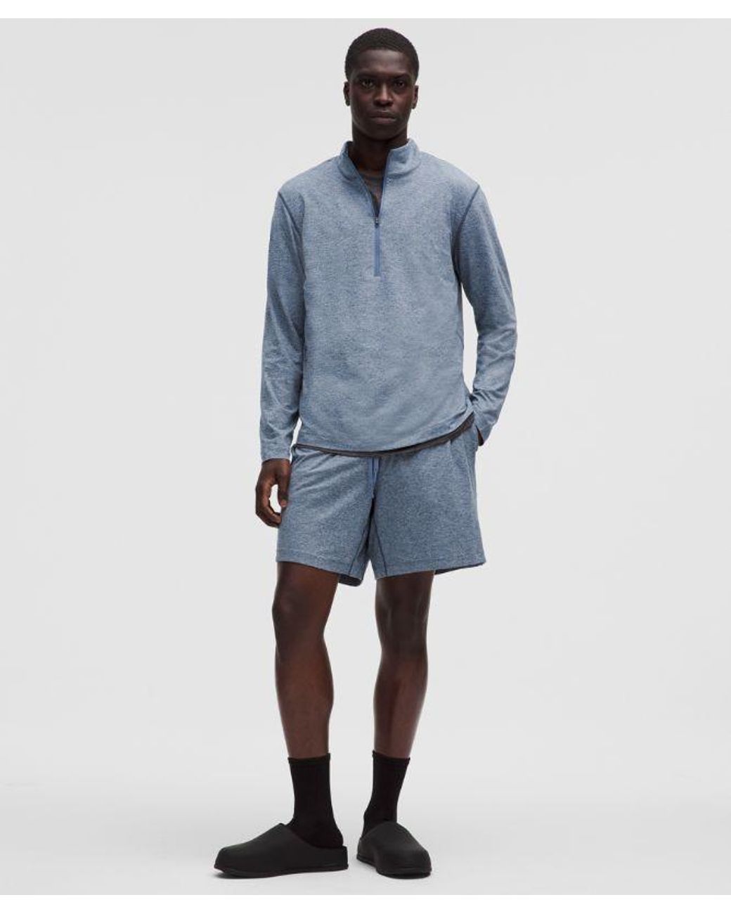 lululemon athletica Blue – Soft Jersey Half Zip Long-Sleeve Top – – Size Small for men