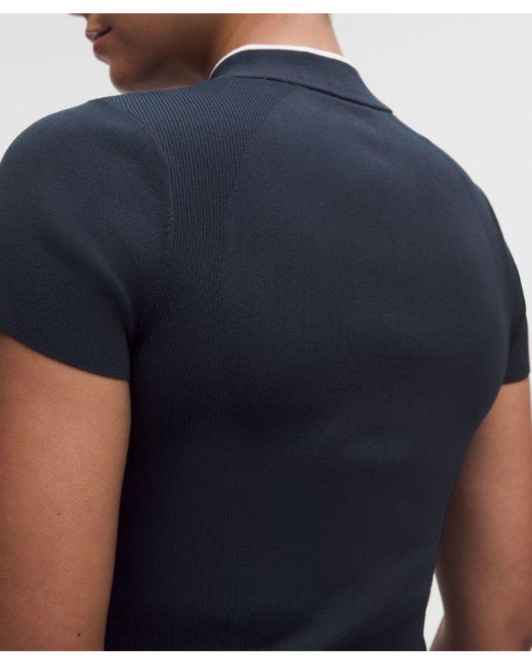 lululemon athletica Blue – Knit Golf Mockneck Short-Sleeve Shirt – – Size Large