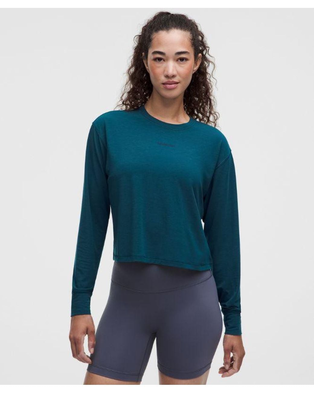 lululemon athletica Blue Jersey Training Long-Sleeve Shirt