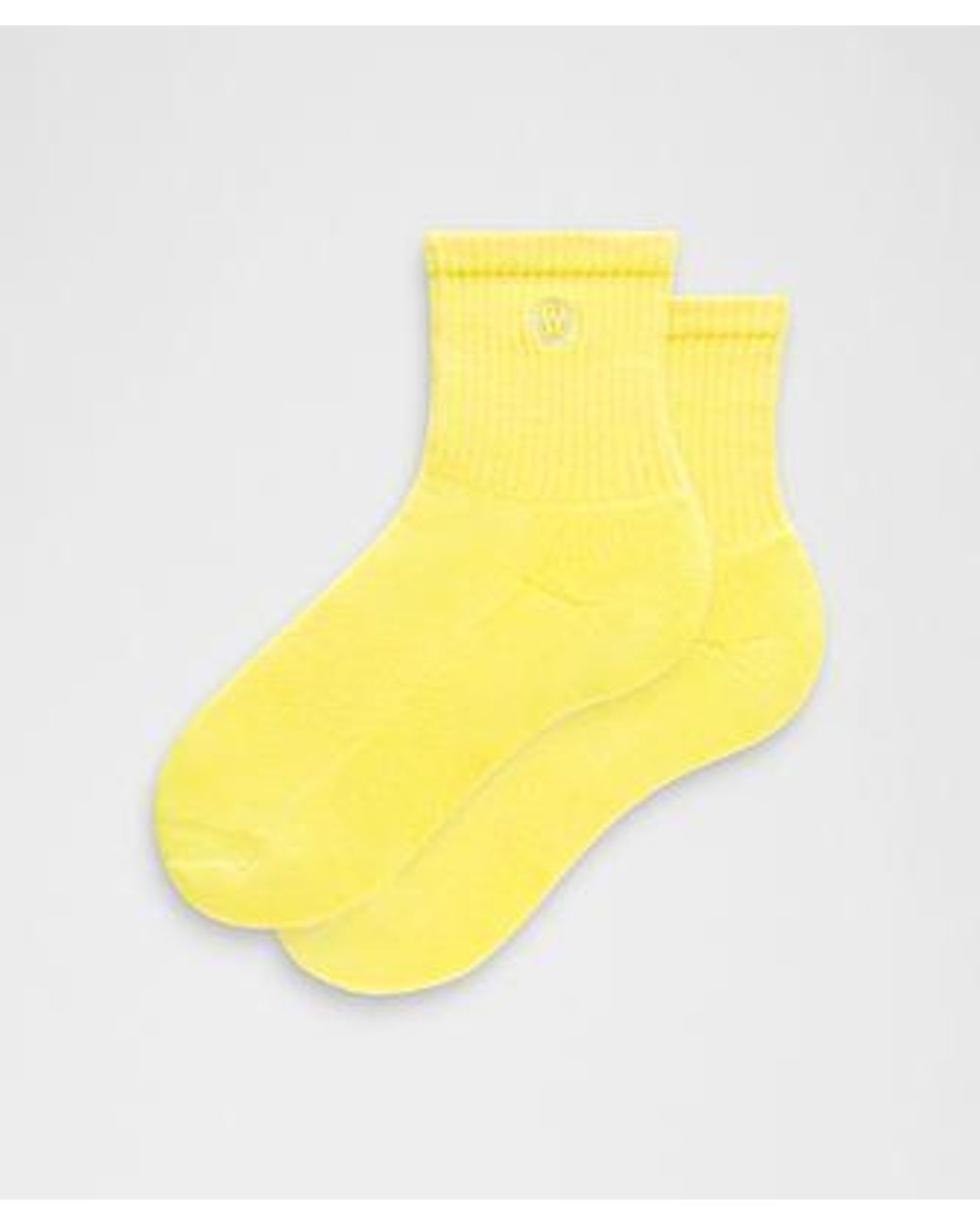 lululemon athletica Yellow – Daily Essential Quarter Socks – – Size Large