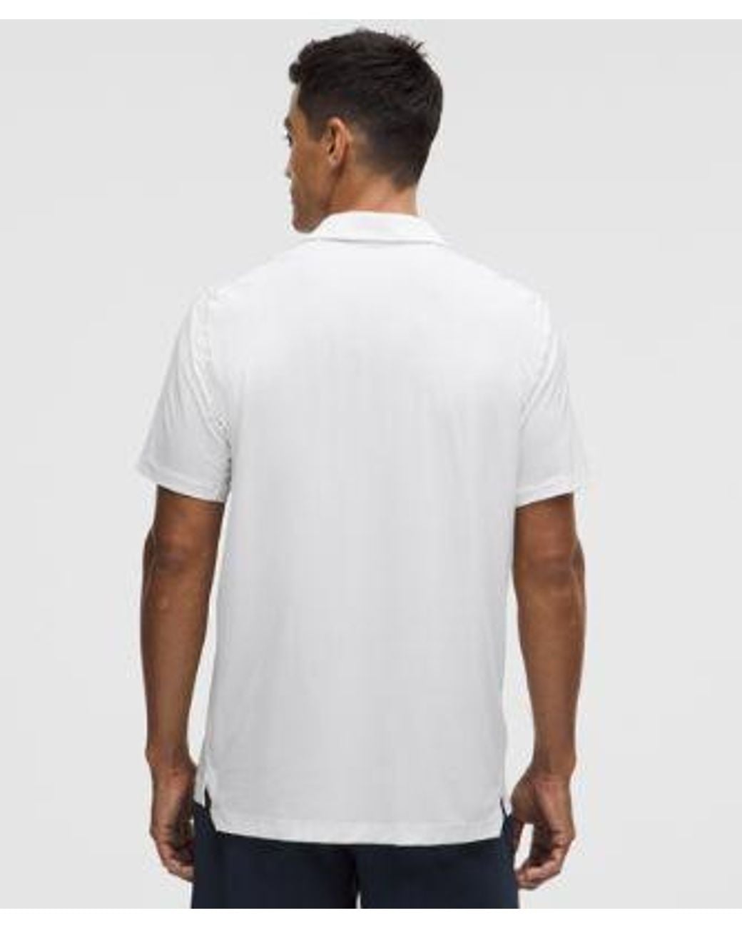lululemon athletica Blue Logo Sport Polo Short Sleeve for men