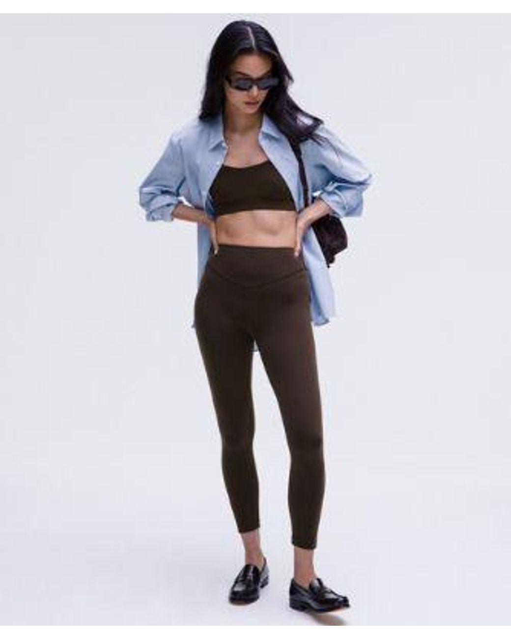 lululemon athletica Black Wunder Under Smoothcover High-rise Tight Leggings - 25" - Color Brown - Size 12