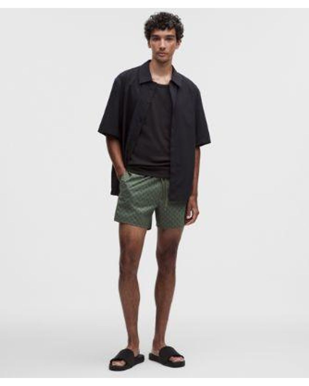 lululemon athletica Black Swim Short 5" for men