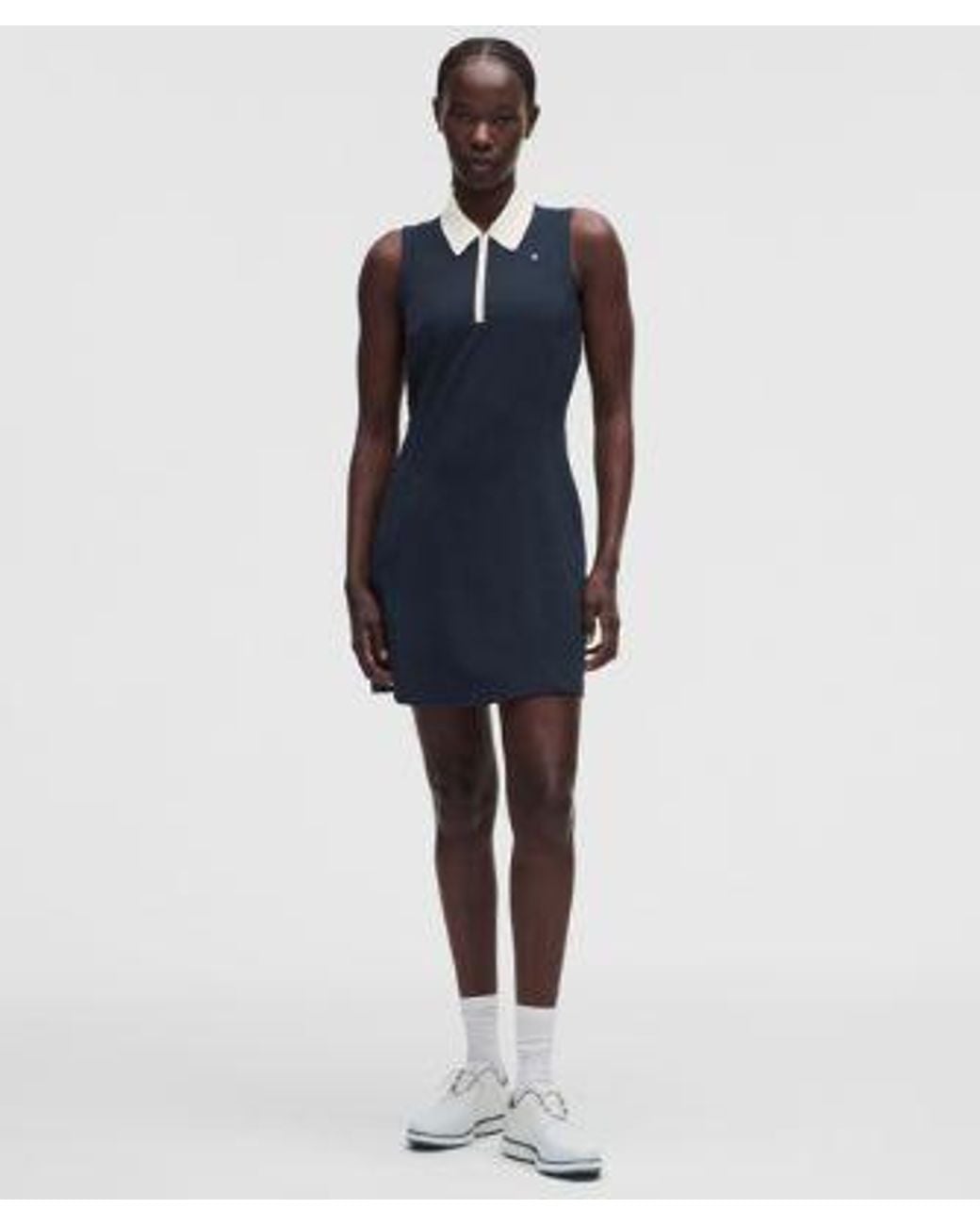 lululemon athletica Blue Sleeveless Golf Polo Dress