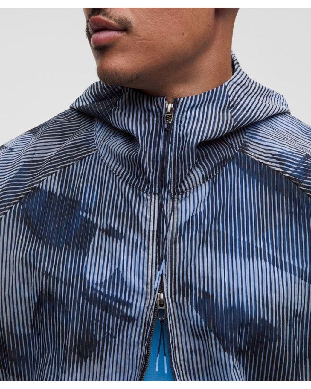 lululemon athletica Blue – Transparent Overlay Jacket Slnsh Collection – – Size Large for men