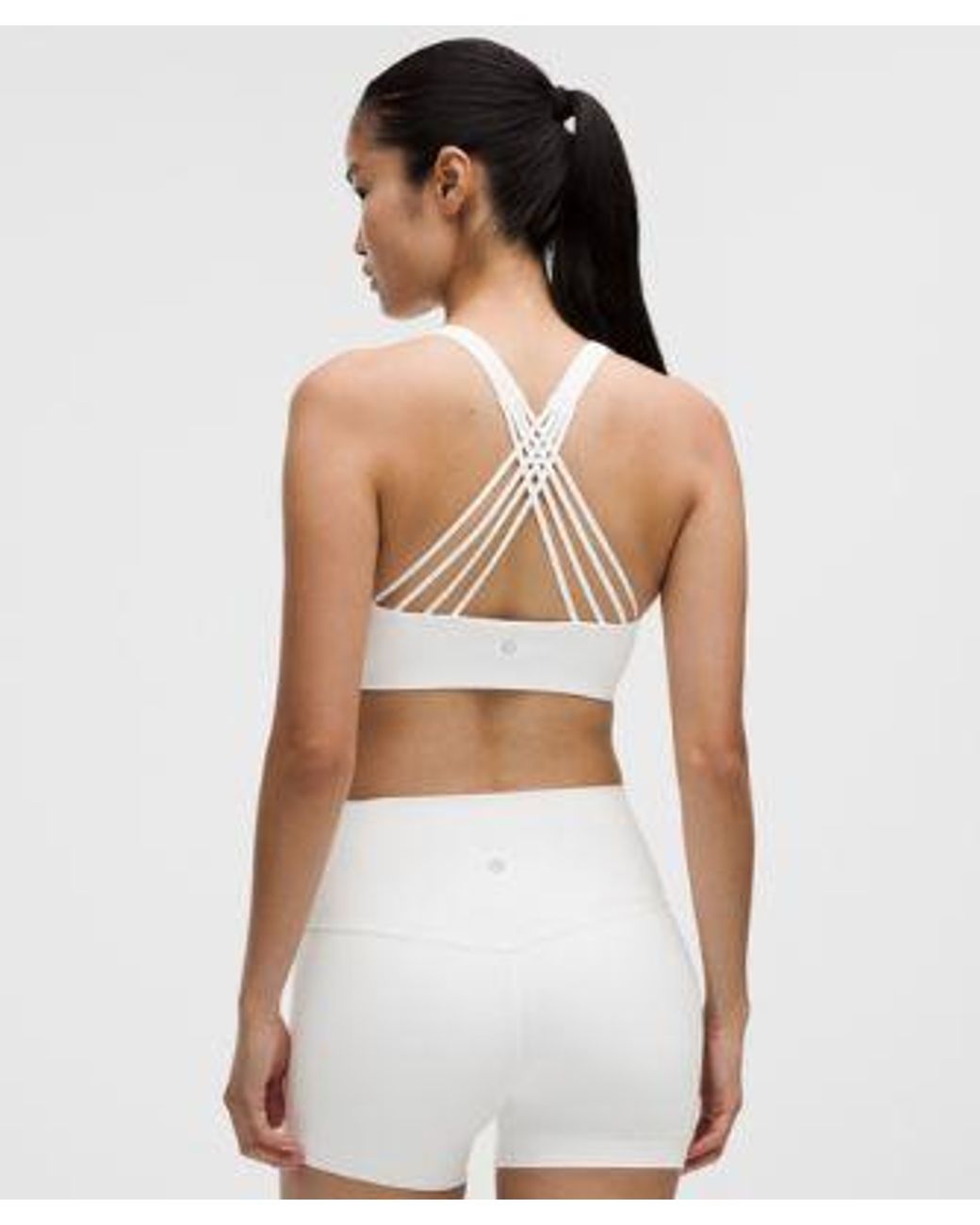lululemon athletica White Flexyflex Strappy Yoga Bra