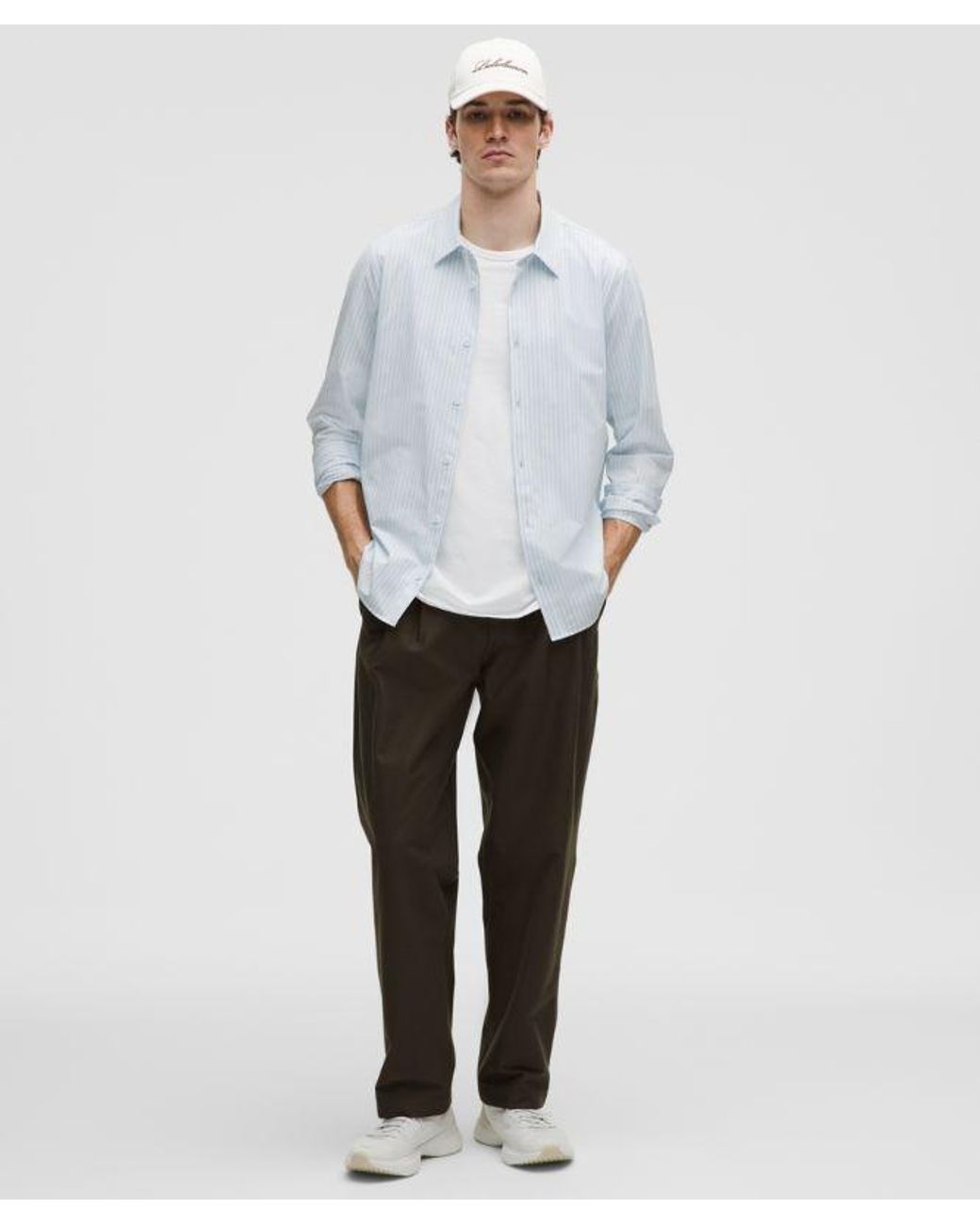 lululemon athletica Gray New Venture Slim-Fit Long-Sleeve Shirt for men