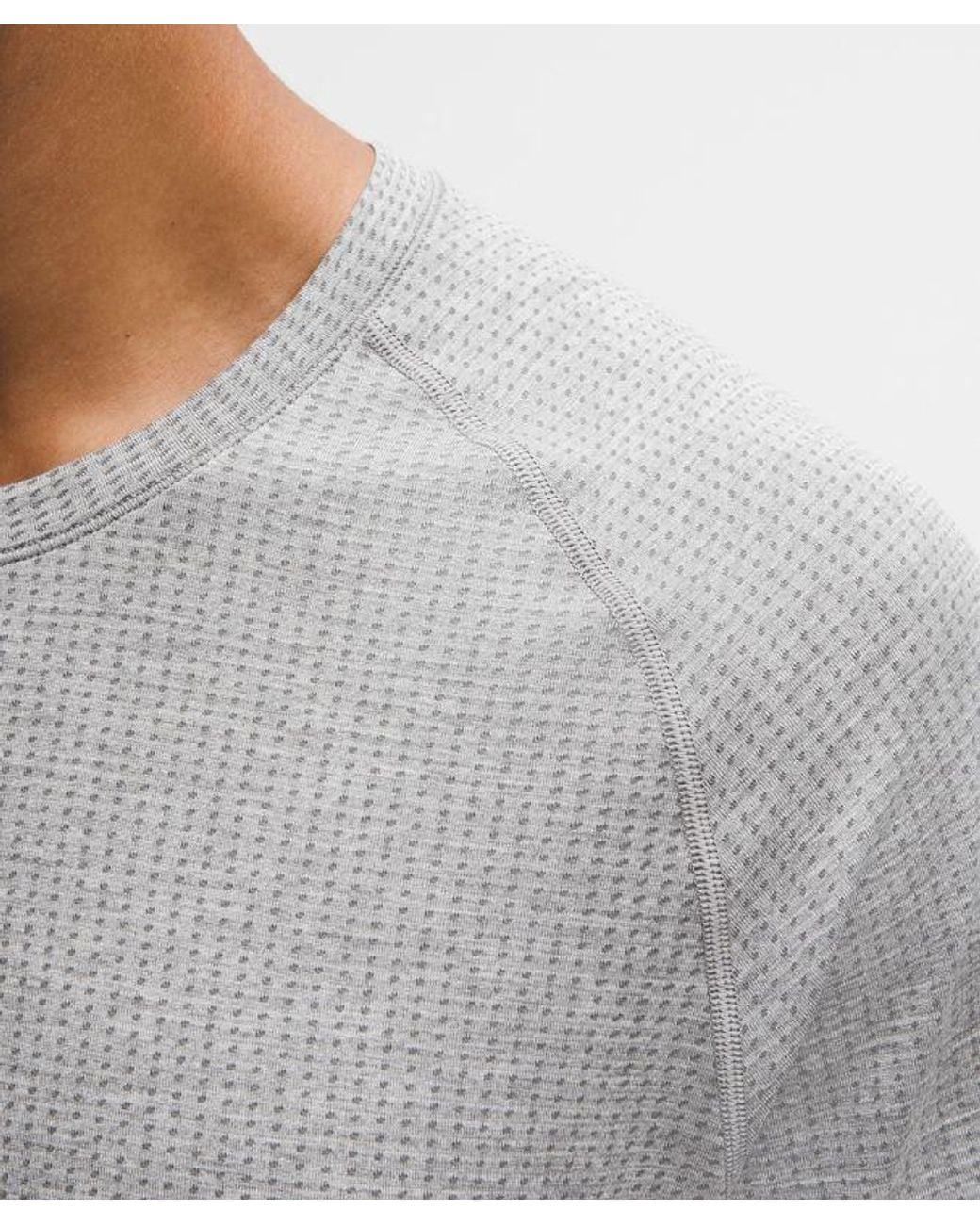 lululemon athletica Gray Metal Vent Tech Short-Sleeve Shirt for men
