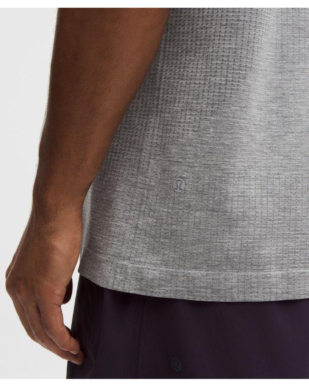 lululemon athletica Gray Metal Vent Tech Short-Sleeve Shirt for men